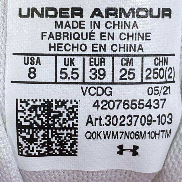 Under Armour HOVR Block City White/Gold Women’s 8 volleyball indoors basketball - Picture 6 of 7